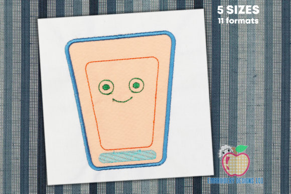 A Bold Square Face Embroidery Design for Handmade Markets