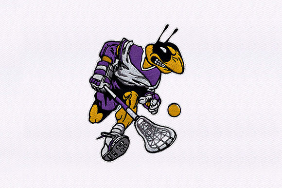 A Hockey Playing Bug Embroidery Design for Personalized Gifts