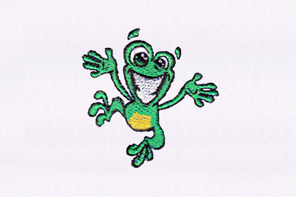 A Jumping Frog Design That Feels Alive on Fabric