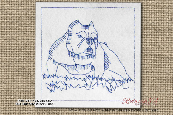 Crafting with Confidence: The American Bully Dog Embroidery Design