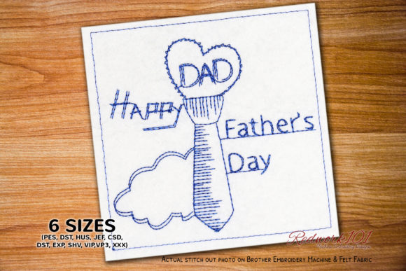 Dad Tie Bluework Embroidery Design Review for Seasonal Products