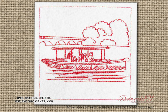 Tourist Boating Redwork: A Designer's Review for Boutique Sweats